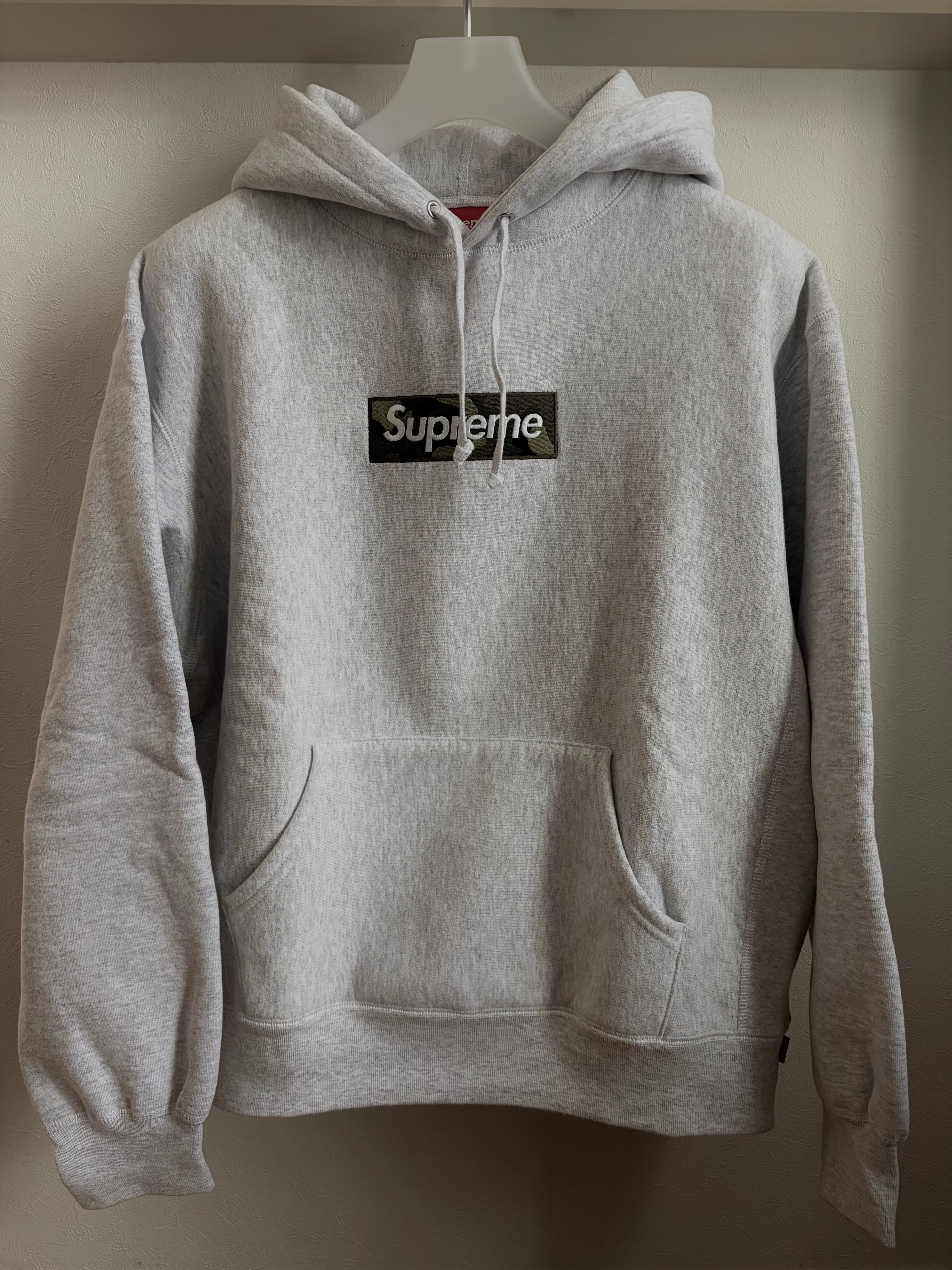 Supreme Box Logo Hooded Sweatshirt "Ash Grey" (23FW)