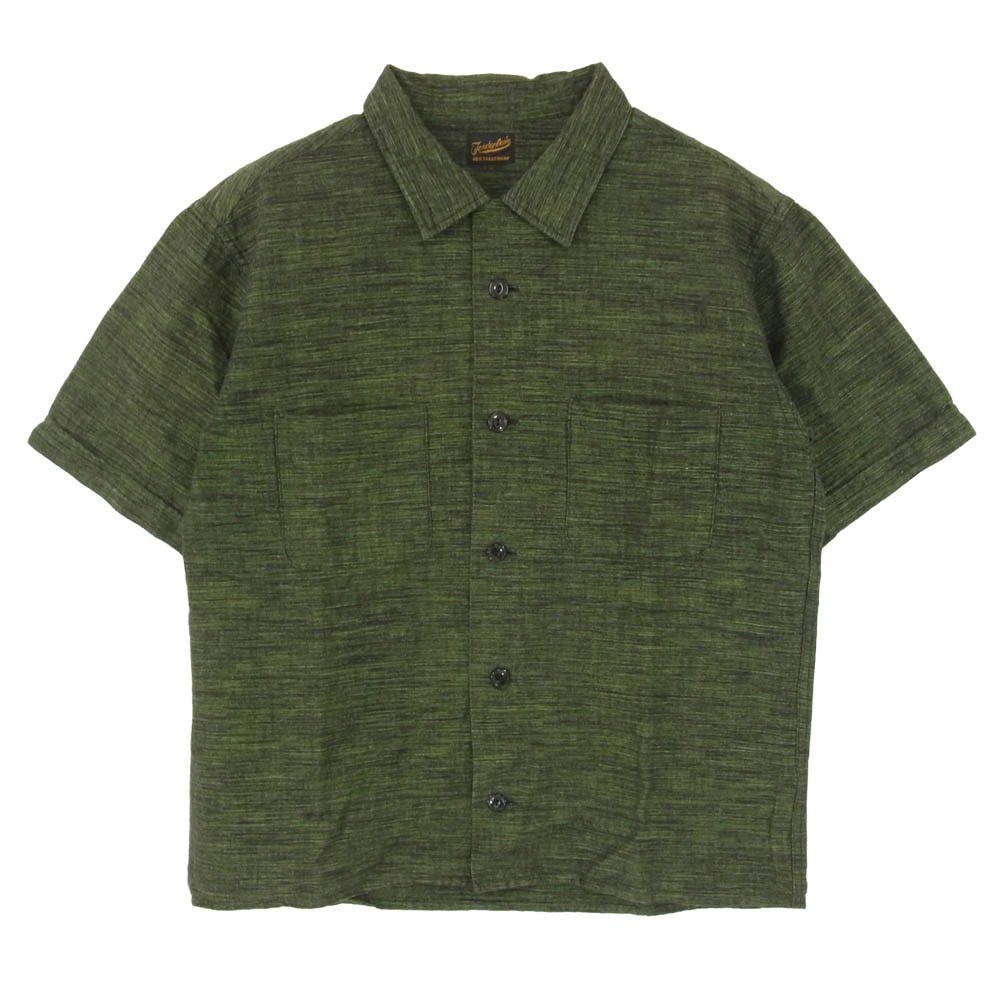 TENDERLOIN テンダーロイン T-MEXICAN SHT S/S メキシカン 半袖 ショートスリーブ オープン シャツ グリーン系 XS【中古】