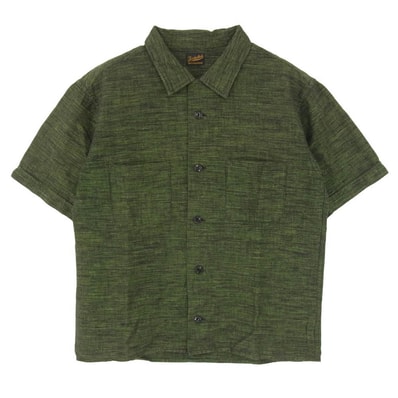 TENDERLOIN テンダーロイン T-MEXICAN SHT S/S メキシカン 半袖 ショートスリーブ オープン シャツ グリーン系 XS【中古】