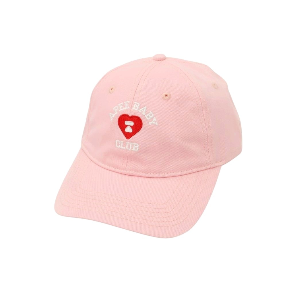 【中古】アベイシングエイプ A BATHING APE コットン ベースボールキャップ ピンク【サイズF】【レディース】