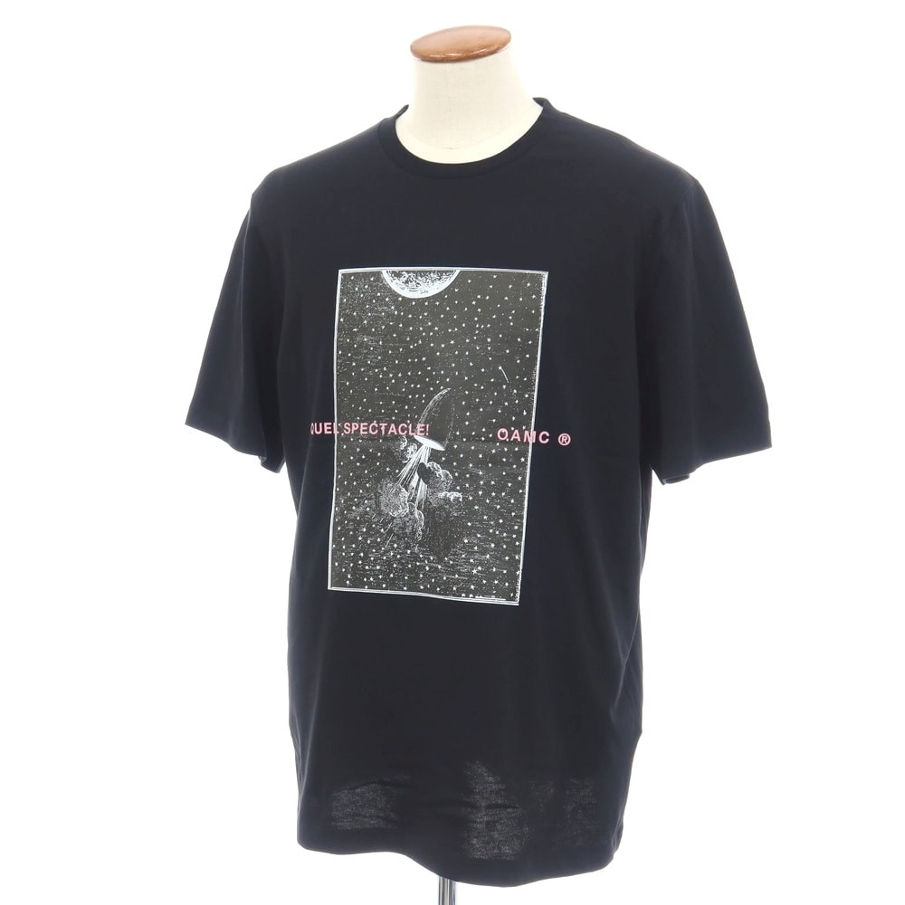 【中古】オーエーエムシー OAMC QUEL SPECTACLE コットン クルーネック 半袖Tシャツ ブラック【サイズL】【メンズ】