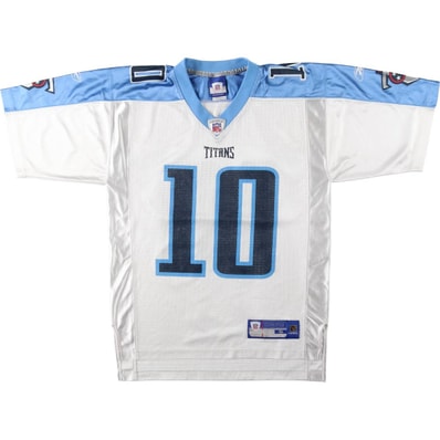 古着 リーボック Reebok NFL TENNESSEE TITANS テネシータイタンズ メッシュ Vネック フットボール五分袖Tシャツ メンズS相当/eaa662638