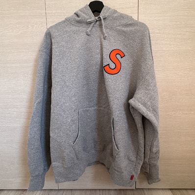Supreme S Logo Hooded Sweatshirt "Heather Grey"