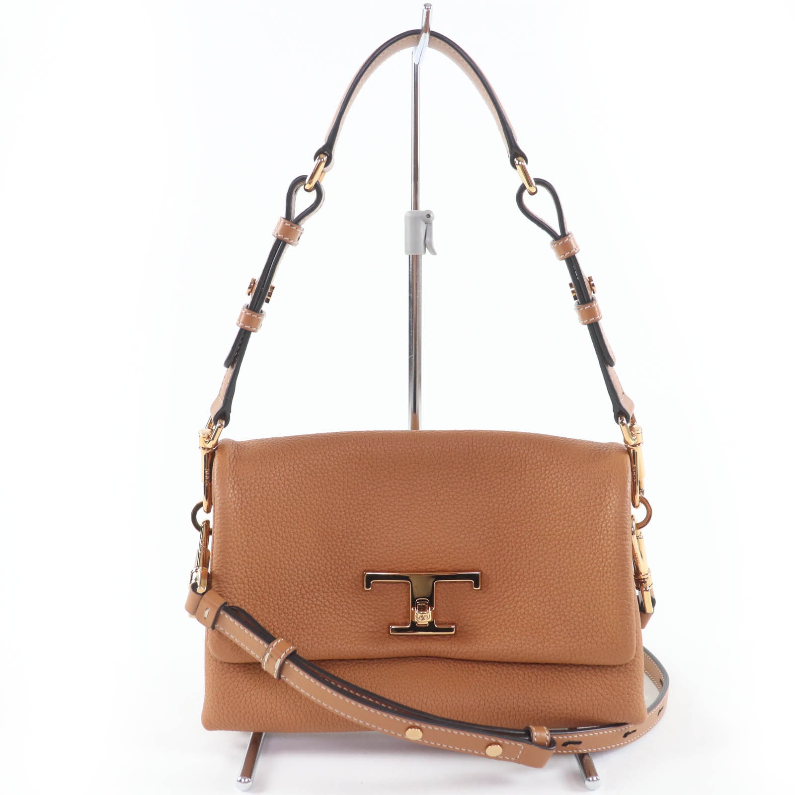 美品 トッズ ショルダーバッグ ブラウン XBWTSQC0100T5ZS410