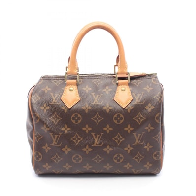 ルイ・ヴィトン LOUIS VUITTON スピーディ25 モノグラム ハンドバッグ バッグ PVCコーティングキャンバス レザー レディース ブラウン系 M41528 【中古】