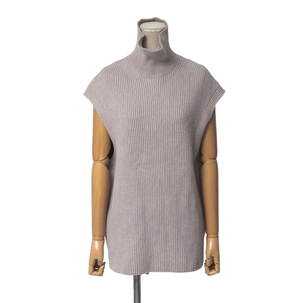 ■美品■AURALEE オーラリー ニット サイズ1 タートルネック ノースリーブ ベスト ブランド古着【中古】20260327/RA8531