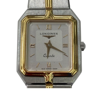 186005 動作未確認 LONGINES ロンジン フラッグシップ 153-SWISS-3329 シルバー/ゴールド レディース