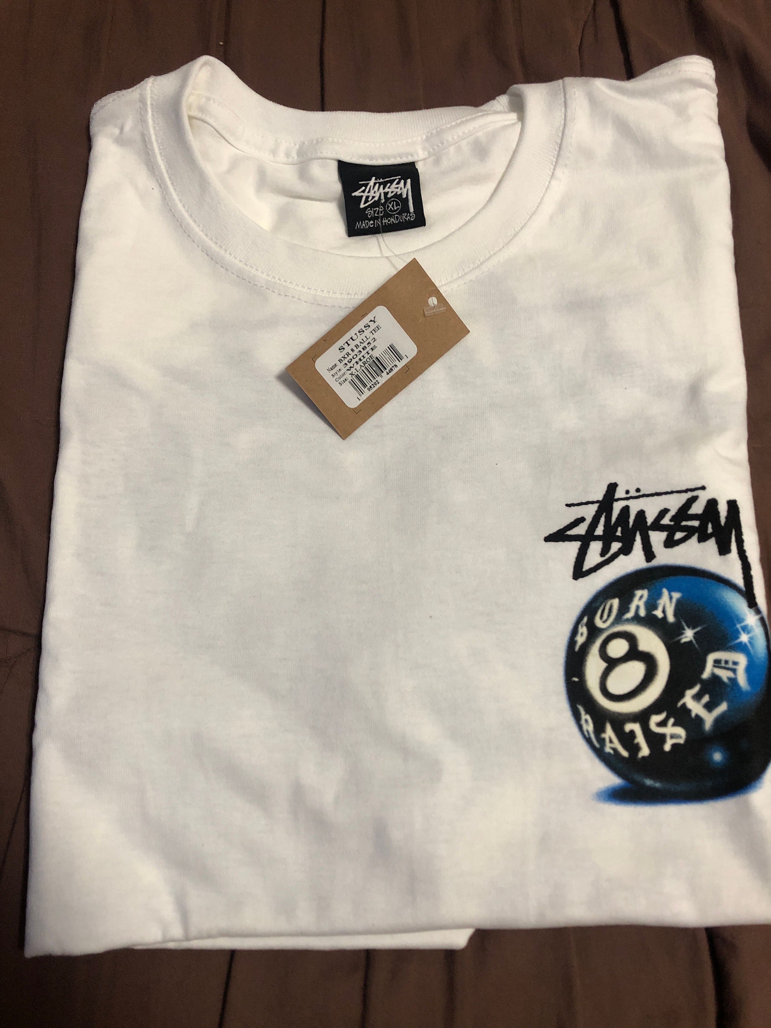 Stussy Born x Raised 8 Ball Tee "White"