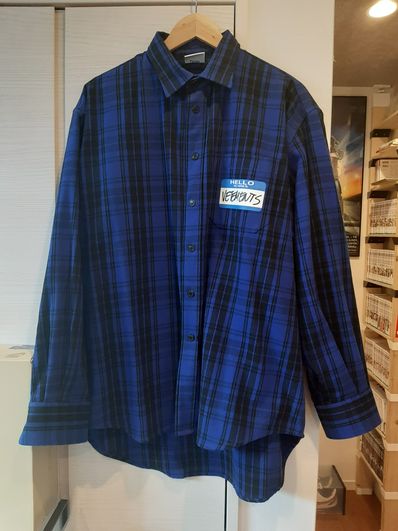 VETEMENTS My Name IS Check Shirt "Royal"