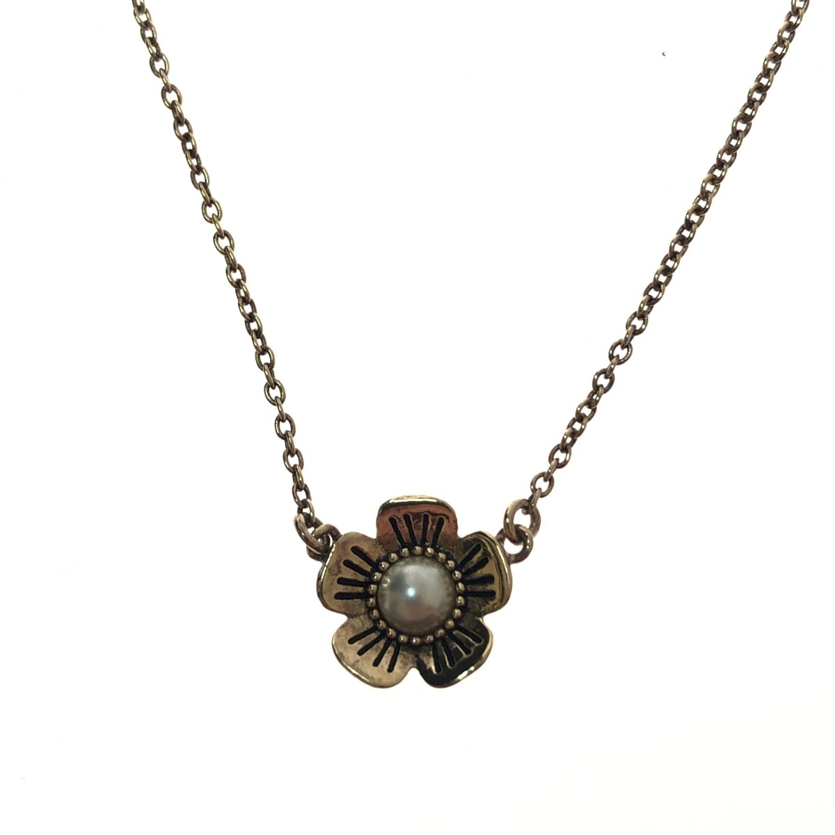 □□COACH コーチ デミファイン サクラ ティー ネックレス 本体のみ ゴールド