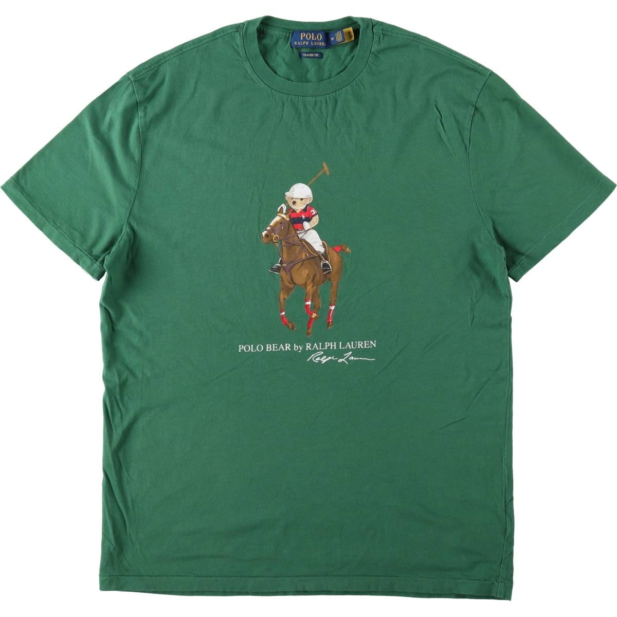 古着 ラルフローレン Ralph Lauren POLO RALPH LAUREN CLASSIC FIT ポロベア 半袖 プリントTシャツ メンズM相当/eaa658628