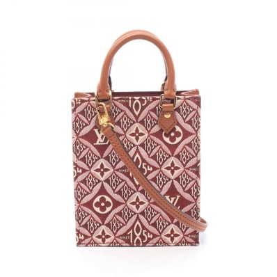 ルイ・ヴィトン LOUIS VUITTON プティット サックプラ モノグラムジャガード Since 1854 2WAY ハンドバッグ バッグ キャンバス レザー ボルドー レディース ボルドー系 / ブラウン系 M69846 【中古】