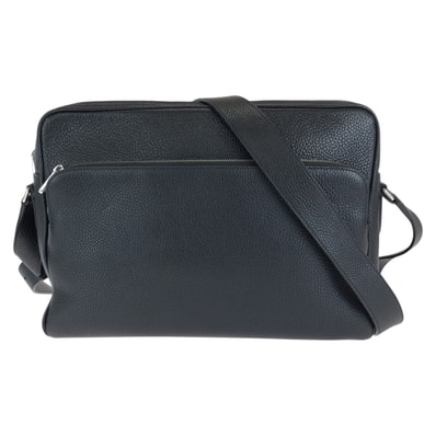 美品 BALLY バリー ブラック 黒 シルバー金具 レザー ビジネスバッグ ブリーフケース ショルダーバッグ 604633 【中古】