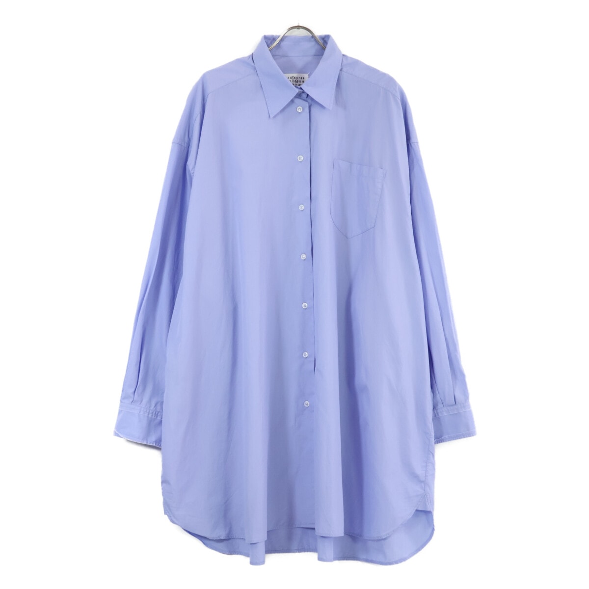 メゾンマルジェラ 22年製 SI0DL0002 ブルー コットン ロングスリーブシャツ S