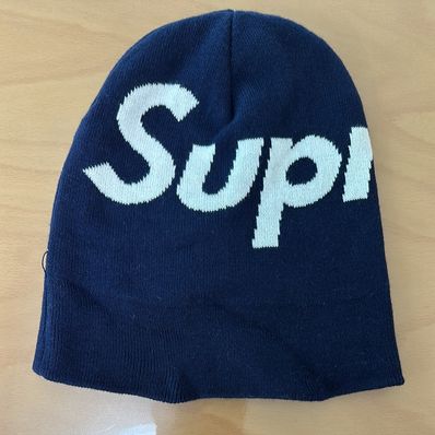 Supreme Big Logo Beanie "Navy" (22FW)