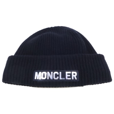 モンクレール 【美品/国内正規】23年製 I20913B00018 M1241 BERRETTO TRICOT ウール ニットキャップ