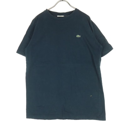 LACOSTE ラコステ 日本製 ワンポイントロゴ 半袖 Tシャツ 4 ネイビー