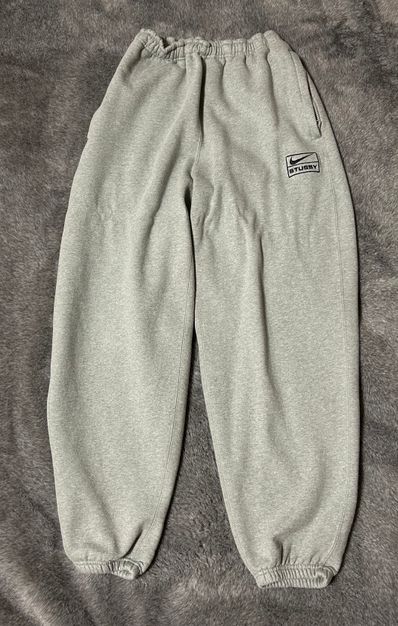 Stussy x Nike Fleece Pants (US Size) "Grey" DO9340-063