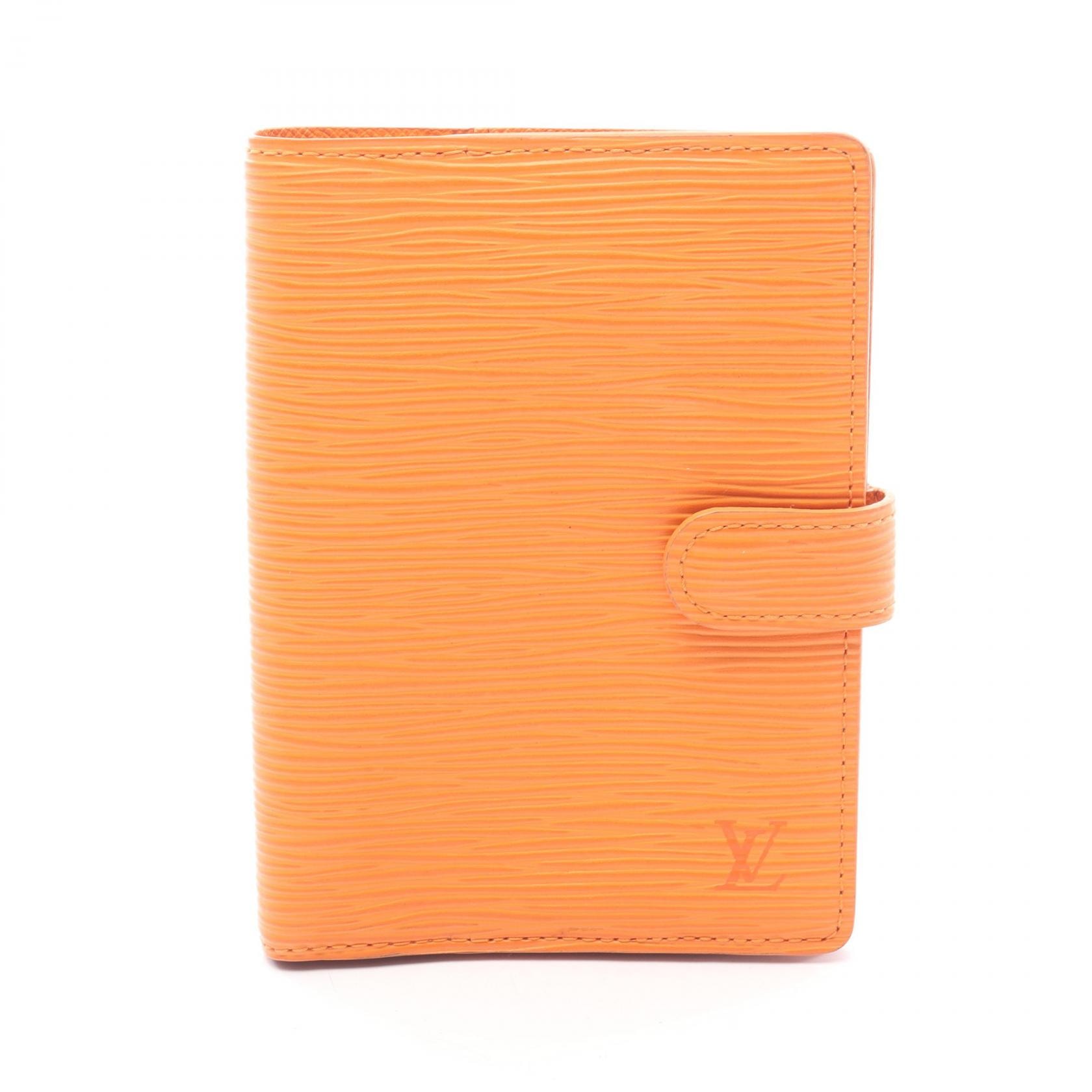 ルイ・ヴィトン LOUIS VUITTON アジェンダPM 手帳カバー アクセサリー レザー エピ マンダリン レディース オレンジ系 R2005H 【中古】