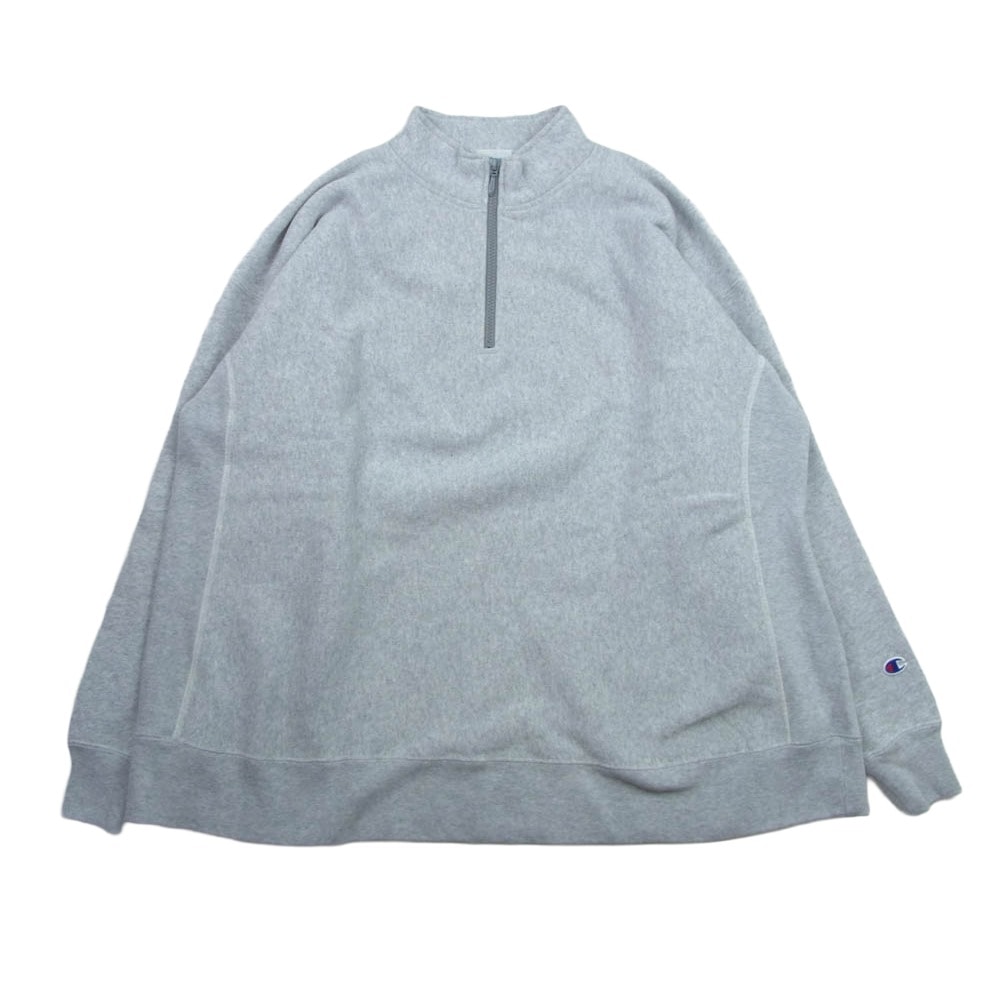 Champion チャンピオン CWSU026 REVERSE WEAVE リバースウィーブ ハーフジップ スウェット グレー系 M【中古】