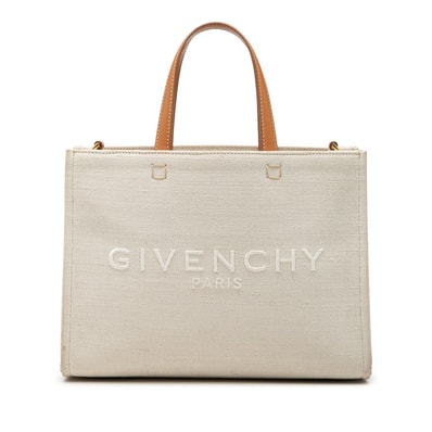 ジバンシー Gトート ハンドバッグ アイボリー ブラウン キャンバス レザー レディース Givenchy 【中古】