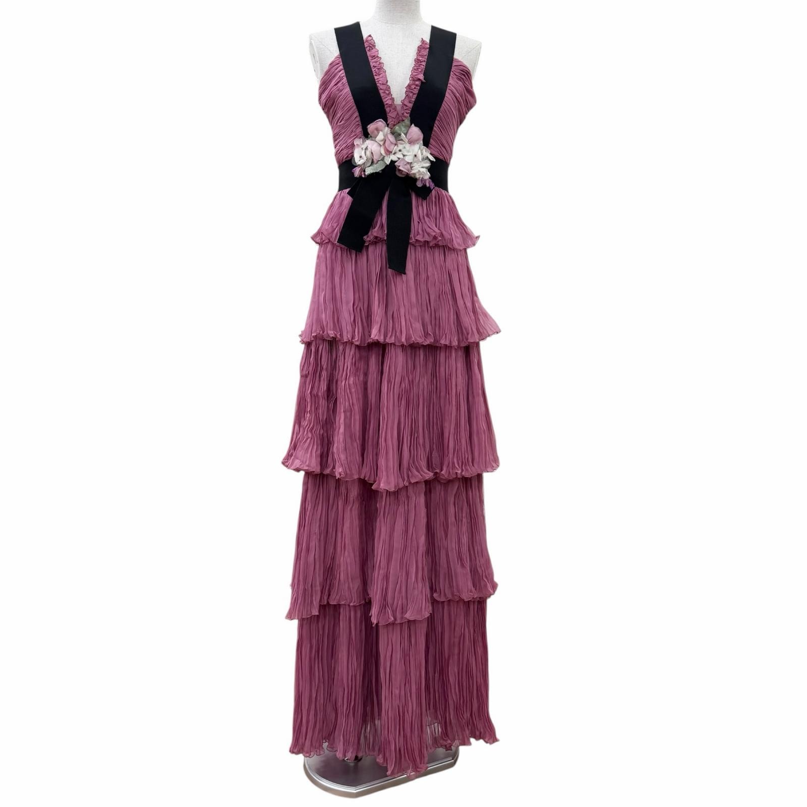 極美品 グッチ ドレス ピンク レディース 34 407152