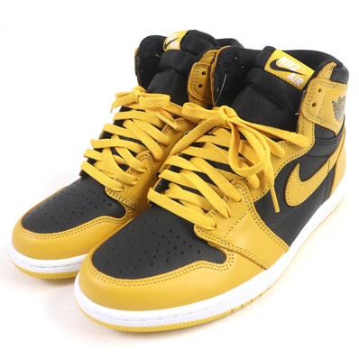 未使用品 ナイキ
ハイカットスニーカー AIR JORDAN 1 RETRO HIGH OG POLLEN ブラック イエロー メンズ 28 555088-701
