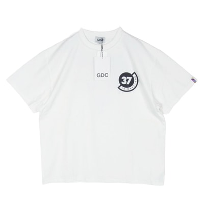 GDC ジーディーシー is-ness イズネス GD0338 × is-ness Logo Tee イズネス フロント バック ロゴ プリント Tシャツ 半袖カットソー ホワイト系 XL【極上美品】【中古】