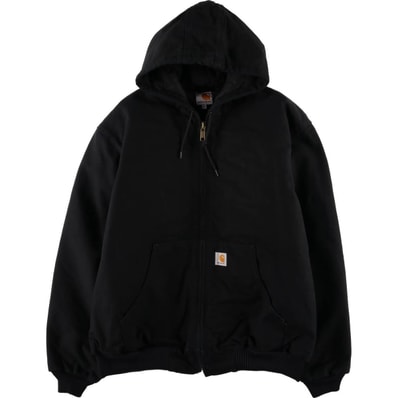 古着 カーハート Carhartt アクティブジャケット 中綿入り ダックフルジップパーカー USA製 メンズXL相当/eaa587890