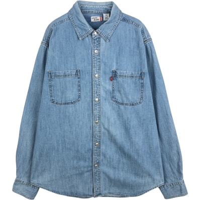 古着 90~00年代 リーバイス Levi's JEANS 長袖 デニムシャツ メンズXL相当 ヴィンテージ/eaa652017