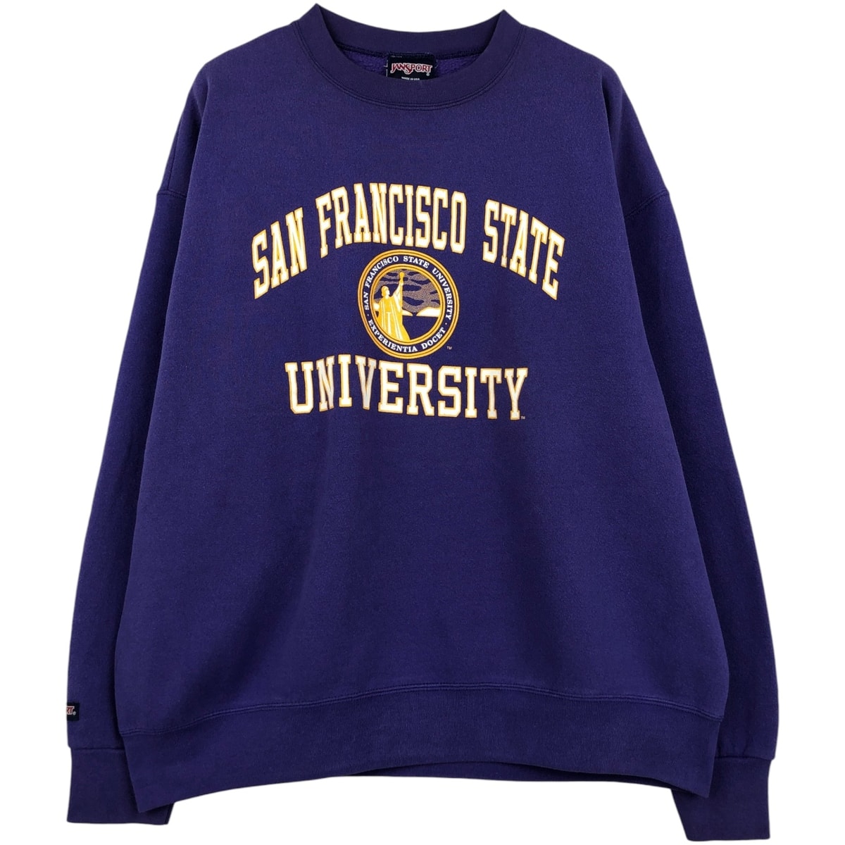 古着 90年代 ジャンスポーツ JANSPORT 3連プリント カレッジスウェットシャツ トレーナー USA製 メンズXL相当 ヴィンテージ/eaa624850