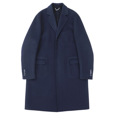 LOUIS VUITTON ルイ・ヴィトン チェスターコート サイズ 54 メンズ 2019年製 ダブルフェイス ウール × カシミヤ メルトン アウター ネイビー 紺