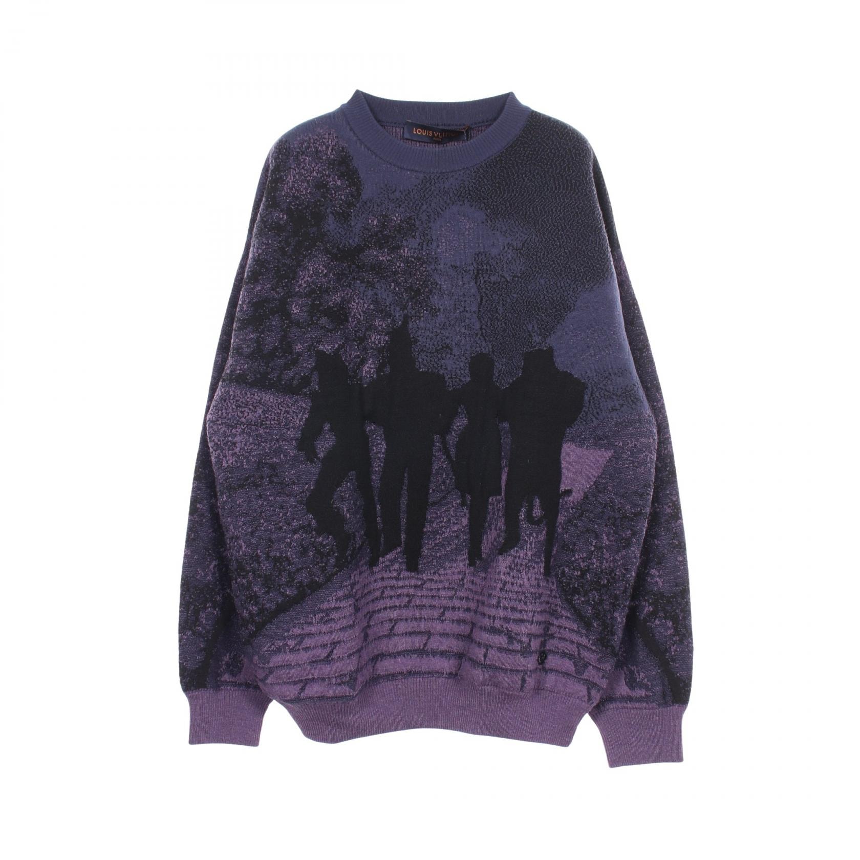 ルイ・ヴィトン LOUIS VUITTON LOUIS VUITTON × Virgil Abloh オズの魔法使い ニット 衣料品 トップス ウール パープル メンズ パープル系 / ネイビー系 【中古】