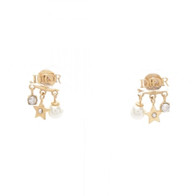 ディオール Dior Dio(r)evolution ディオレボリューション ピアス ジュエリー GP(ゴールドメッキ) フェイクパール / ラインストーン レディース ゴールド系 / ホワイト系 / クリア系 【中古】