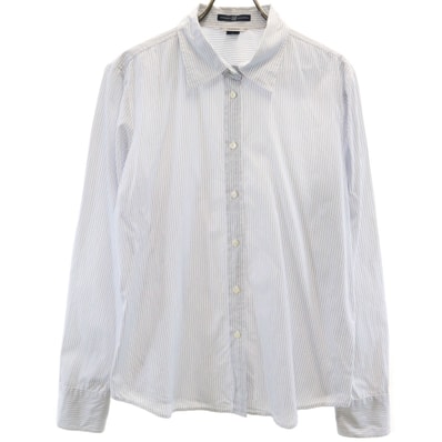 GAP ギャップ ストライプ柄 長袖 シャツ L ブルー系