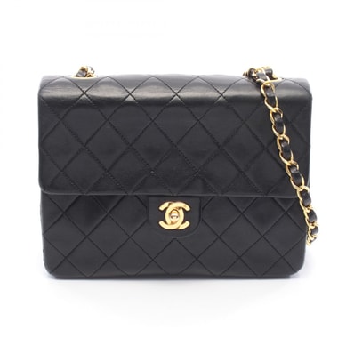 シャネル CHANEL ミニマトラッセ20 ショルダーバッグ バッグ ラムスキン(羊革) レディース ブラック系 【中古】