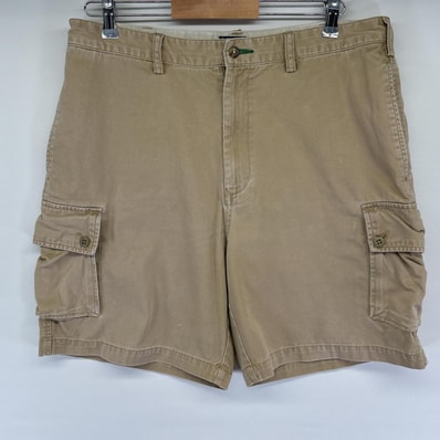 古着 トミーヒルフィガー TOMMY HILFIGER ショートパンツ カーゴ チノパン ワンポイントロゴ ハーフパンツ w34 ベージュ メンズ