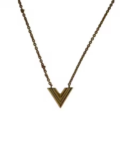 Louis Vuitton Essential V Necklace "Gold"