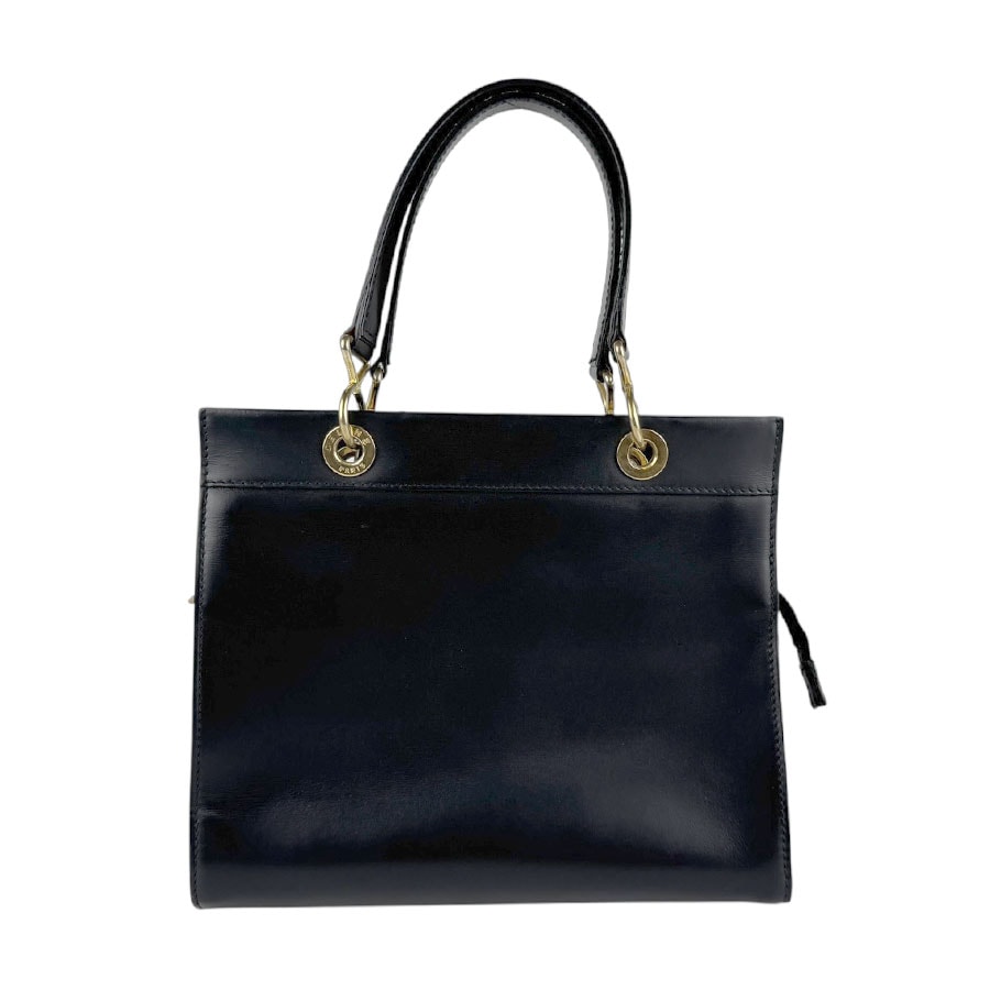 セリーヌ CELINE ハンドバッグ レザー ブラック レディース【中古】 z6898