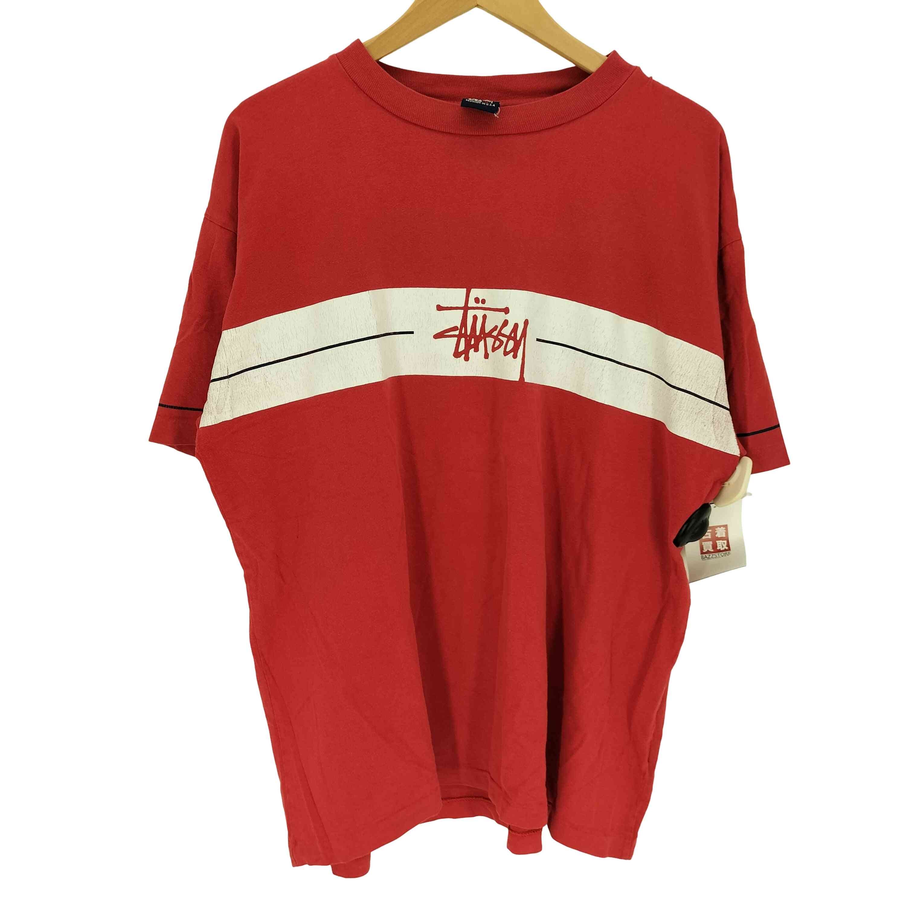 90S USA製 紺タグ ロゴプリント シングルステッチ S/S Tシャツ【1143885685128】