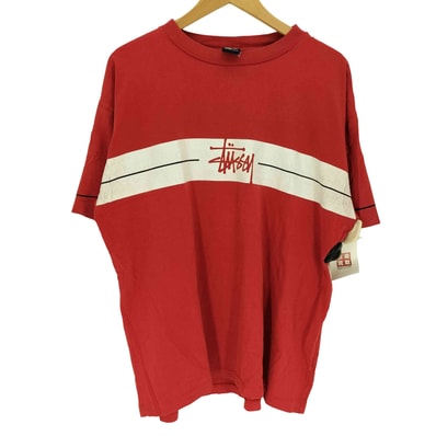 90S USA製 紺タグ ロゴプリント シングルステッチ S/S Tシャツ【1143885685128】