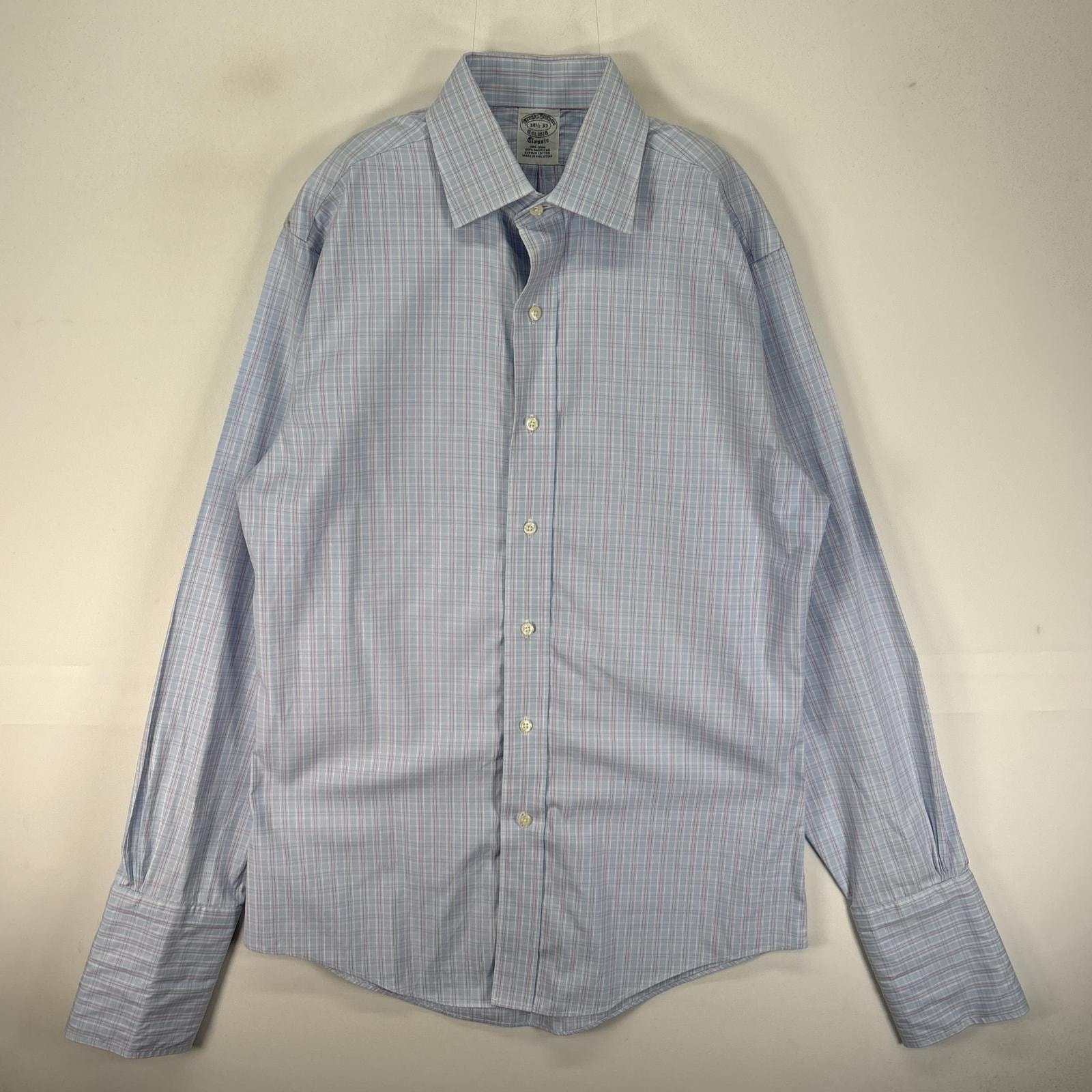 古着 ブルックスブラザーズ Brooks Brothers 長袖シャツ 胸ポケット S  ブルー系 チェック メンズ