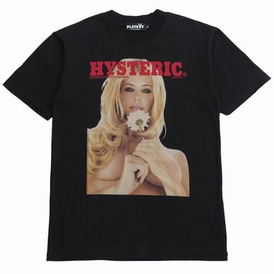 ■未使用品■HYSTERIC GLAMOUR × PLAYBOY ヒステリックグラマー × プレイボーイ 半袖Tシャツ サイズXS ロゴ ヒスガール プリント 20260323/RA8648