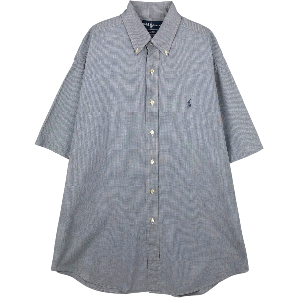 古着 ラルフローレン Ralph Lauren BLAIRE 千鳥格子柄 半袖 ボタンダウン チェックシャツ メンズL相当/eaa653056