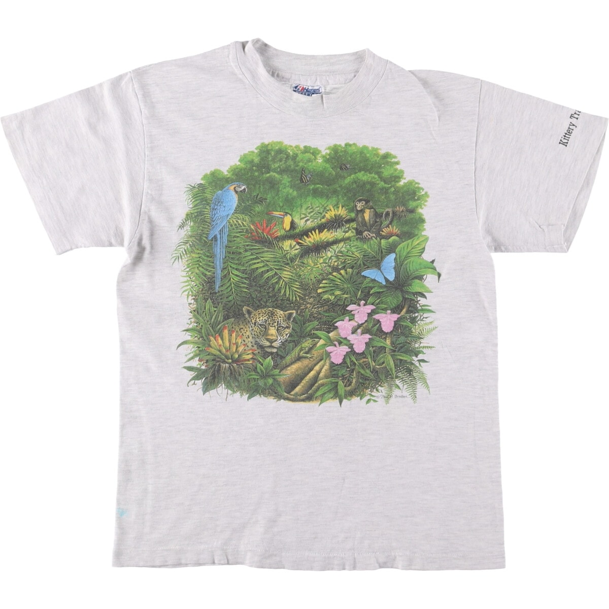 古着 80年代 ヘインズ Hanes BEEFY-T 青タグ アニマルTシャツ USA製 メンズS相当 ヴィンテージ/eaa575800