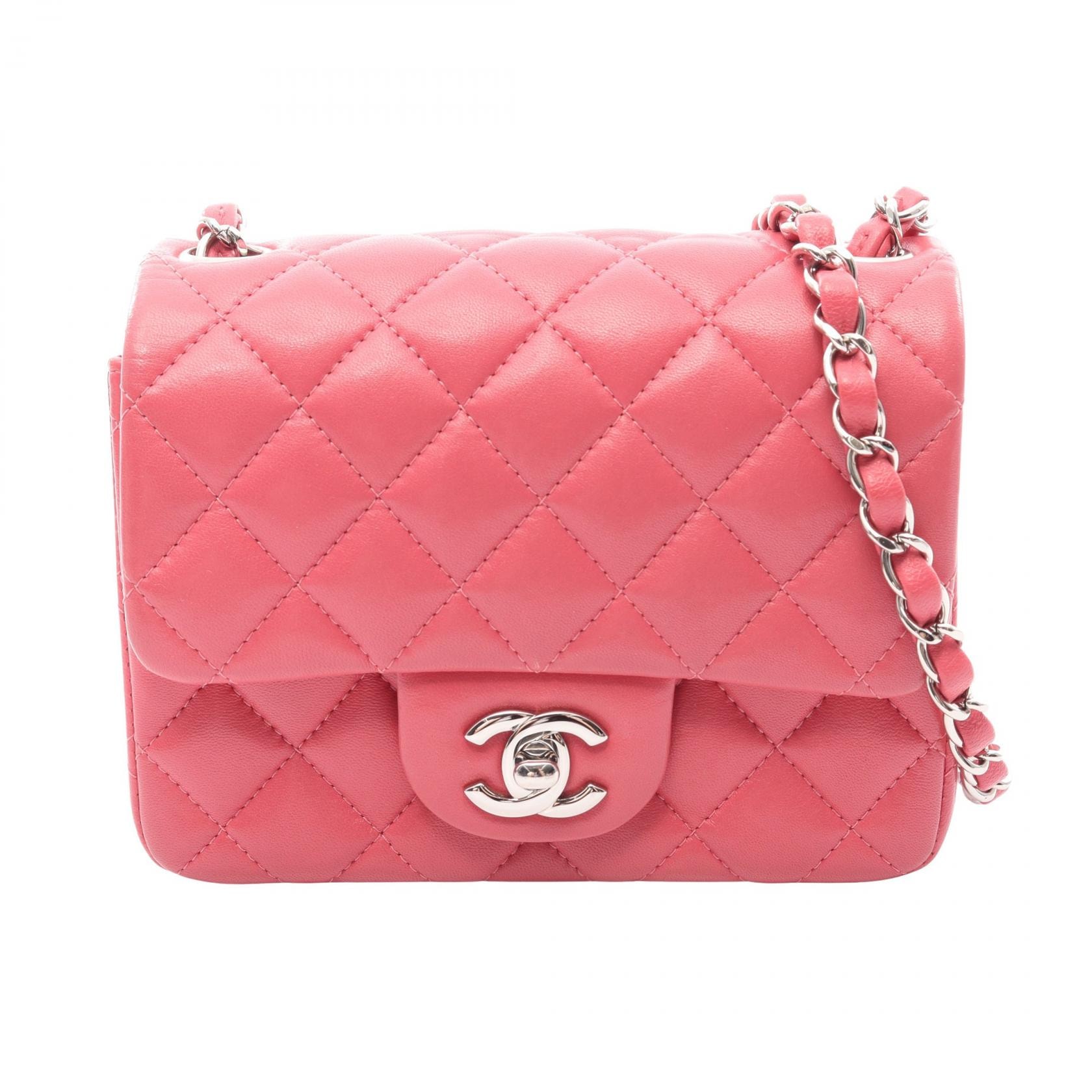 シャネル CHANEL ミニマトラッセ ショルダーバッグ バッグ ラムスキン(羊革) レディース ピンク系 A35200 【中古】