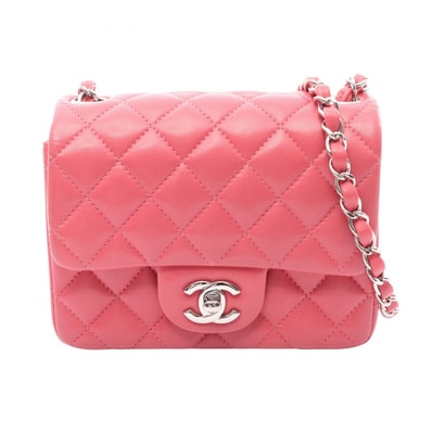 シャネル CHANEL ミニマトラッセ ショルダーバッグ バッグ ラムスキン(羊革) レディース ピンク系 A35200 【中古】