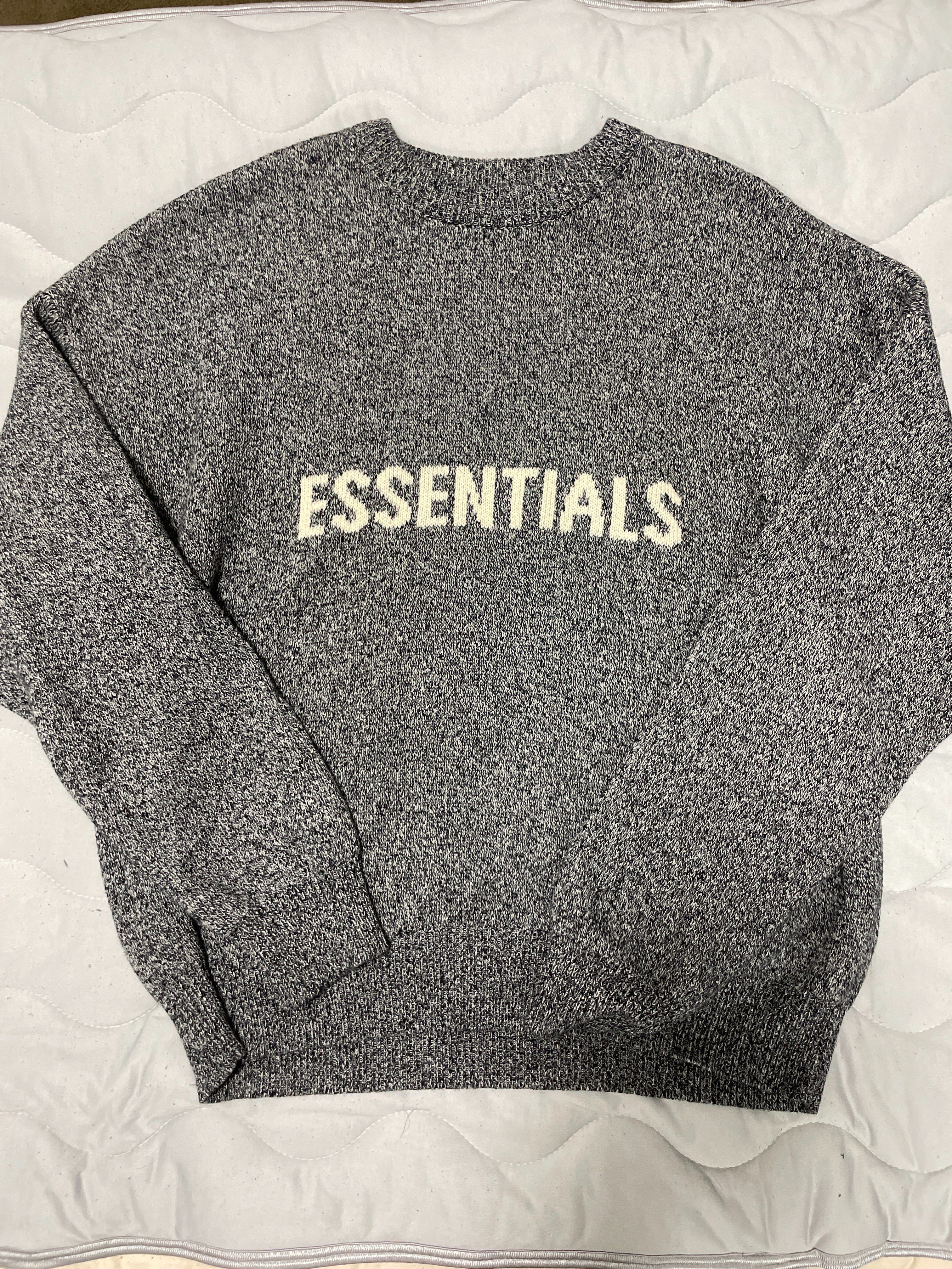 FEAR OF GOD ESSENTIALS Knit Sweater "Grey Melange"
