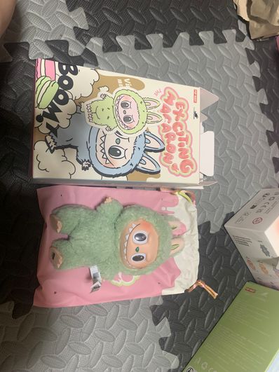 POP MART THE MONSTERS (LABUBU) Exciting Macaron Plush Series GREEN GRAPE