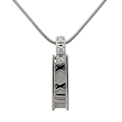 ティファニー アトラスバー ネックレス 18金 K18ホワイトゴールド ダイヤモンド レディース TIFFANY&Co. 中古